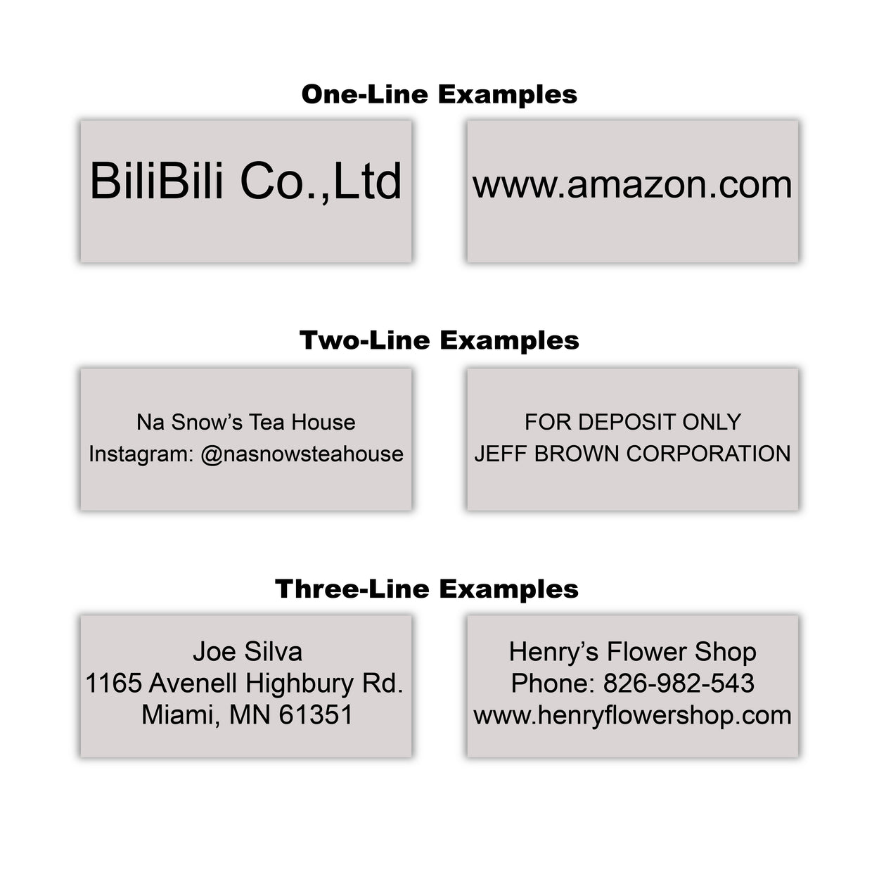 Miseyo Custom Clothing Name Stamp Personalized up to 3 Lines - 2 Ink Pad Included