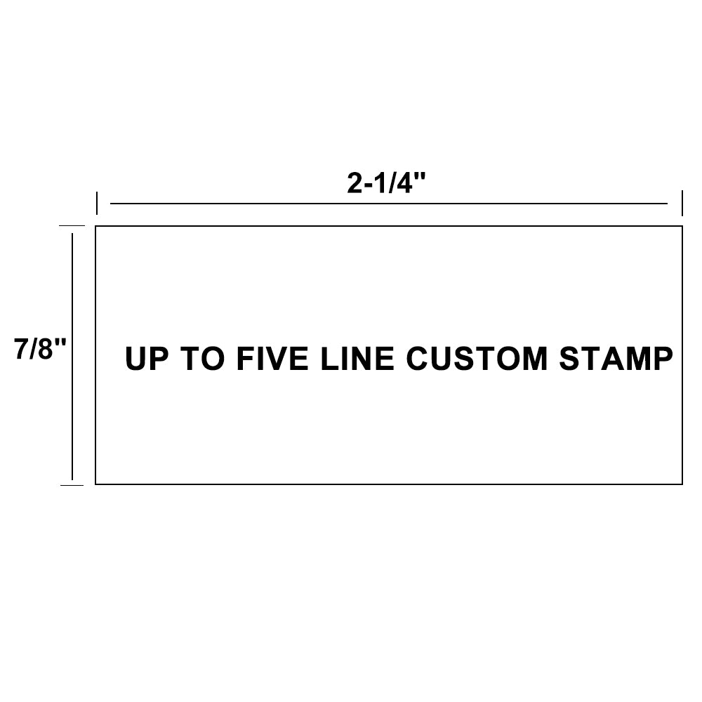 Miseyo Custom Self Inking Rubber Stamp - 5 Lines - 2 Ink Pads Included