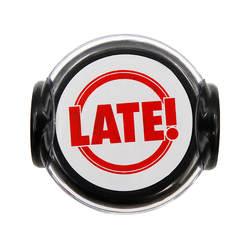 Late! - Miseyo Self-Inking Round Teacher Stamp - Red Ink