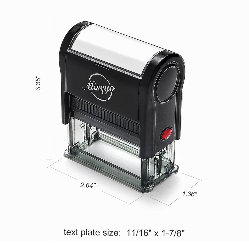 Miseyo for Deposit ONLY Self Inking Rubber Stamp - Red Ink - Large Size