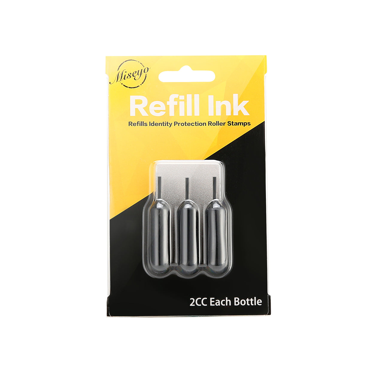 Miseyo Roller Stamp Refill Ink - 3 Pack - Black Ink