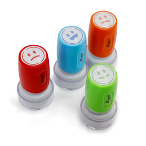 Miseyo Pre-Ink Teacher Stamp Set - 4 Color Mood Expressions