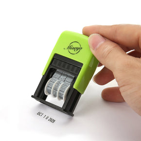 Miseyo Self Inking Date Stamp - Black Ink (2 Refill Ink pad Included)