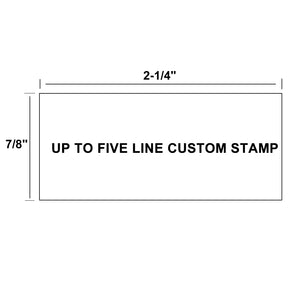 Miseyo Custom Self Inking Rubber Stamp - 5 Lines - 2 Ink Pads Included