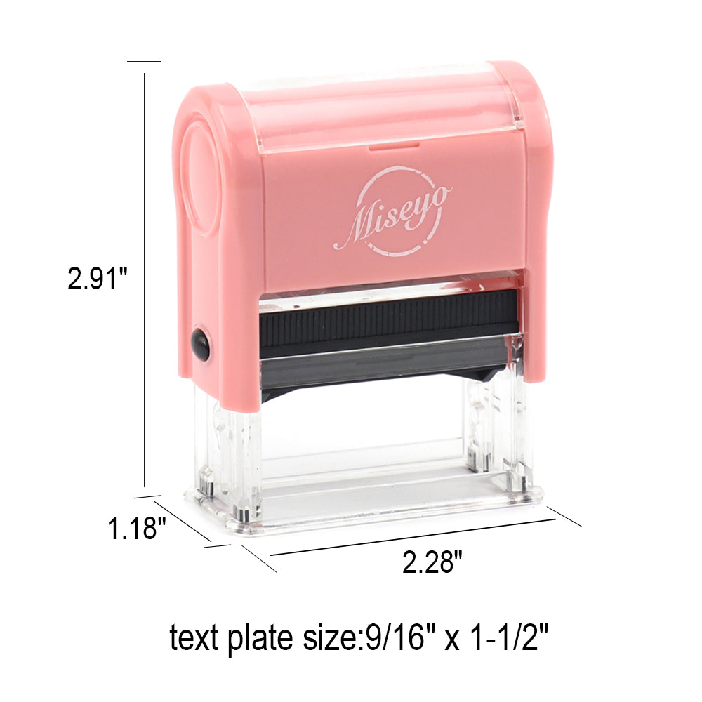 Miseyo Personalized Clothing Name Stamp Up to 3 Lines - 2 Ink Pad Incl