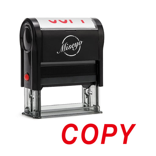 Miseyo Copy Self Inking Rubber Stamp - Red Ink