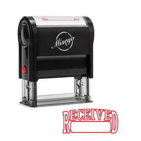 Miseyo Received Self Inking Rubber Stamp - Red Ink