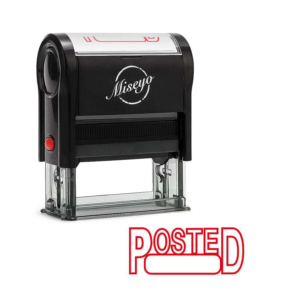 Miseyo POSTED Self Inking Rubber Stamp - Red Ink