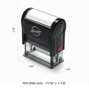 Miseyo Faxed Self Inking Rubber Stamp - Red Ink