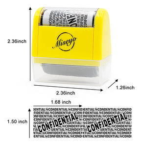 Miseyo Wide Roller Stamp Identity Theft Stamp 1.5 Inch Perfect for Privacy Protection - Yellow