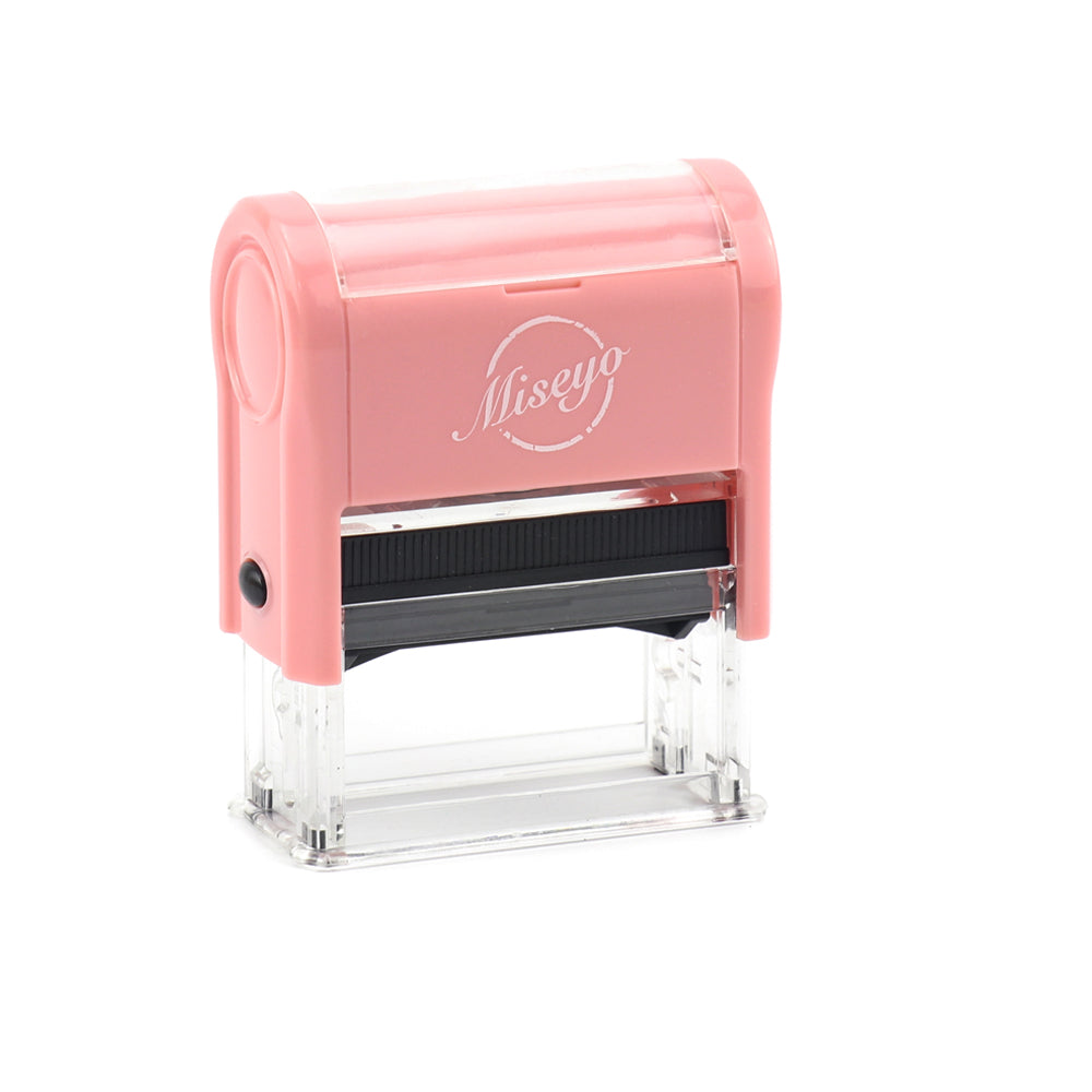 Miseyo Personalized Clothing Name Stamp Up to 3 Lines - 2 Ink Pad Included
